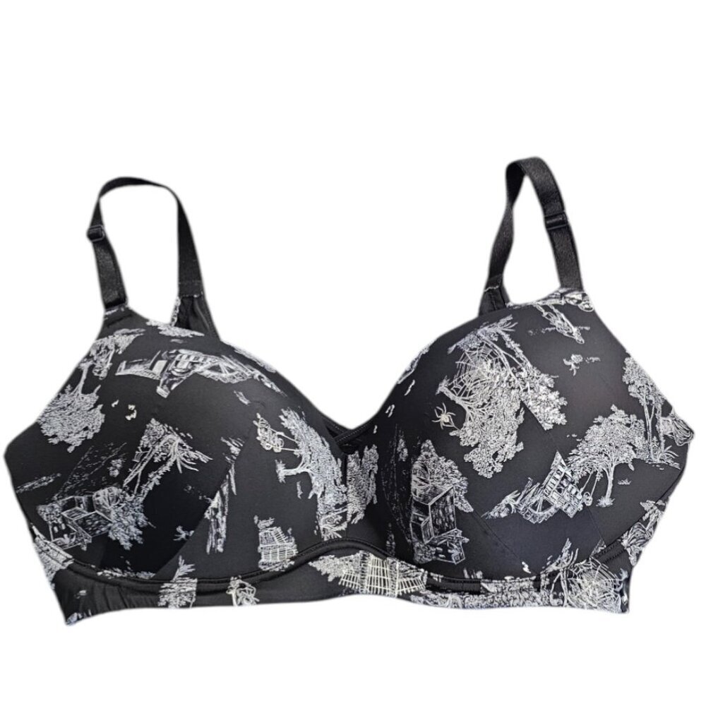 Torrid Dream Wire-Free Push Up Bra, Spooky, Skeleton, Halloween, Size 42DDD